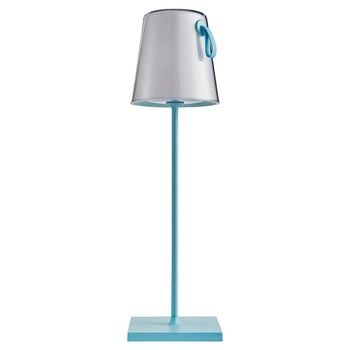 Przenośna lampa stołowa Ostap TB-2749-BL Italux LED 5W 3000K+RGB IP54 niebieska