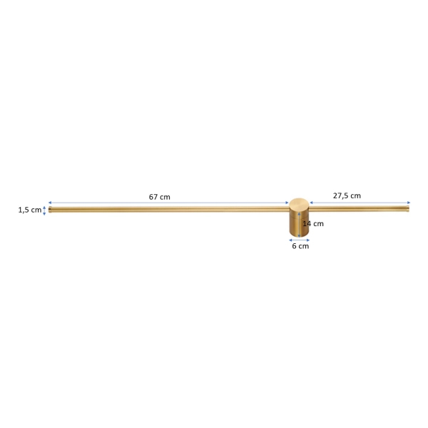 Kinkiet ścienny Sparo ST-10669W2 gold Step LED 8W 3000K stick złoty