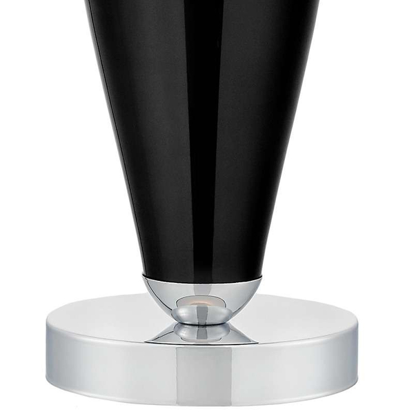 Szklana LAMPA stołowa REA 40602102 Kaspa abażurowa LAMPKA nocna czarna