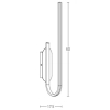 Minimalistyczna ścienna lampa 1935 LED 21W 3000K do sypialni złoty