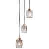 Potrójna lampa wisząca tuba Torno PND-40813-3R-HBR złoty przezroczysty