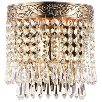 Lampa ścienna kryształowa Palace DIA890-WL-01-G crystal mosiądz