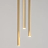 Lampa wisząca do salonu Sopel 33624 Sigma zwis sople metalowa złota