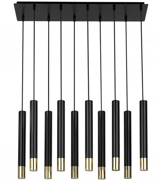 Czarna lampa wisząca Sopel Grand 33399 sople salonowe loftowe