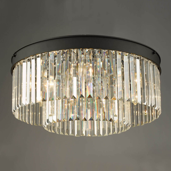 Sufitowa lampa kryształowa Celeus CEL4822 czarny przezroczysty