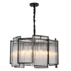 Wisząca lampa hampton Imperio MP0098 black Step kryształowa czarna