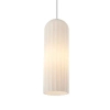 Szklana lampa wisząca MIELLA 2412523001 tuba nad stół biała