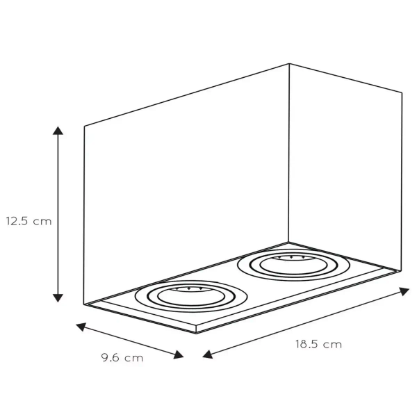 Kwadratowa lampa sufitowa TUBE 22953/02/31 Lucide downlight biała