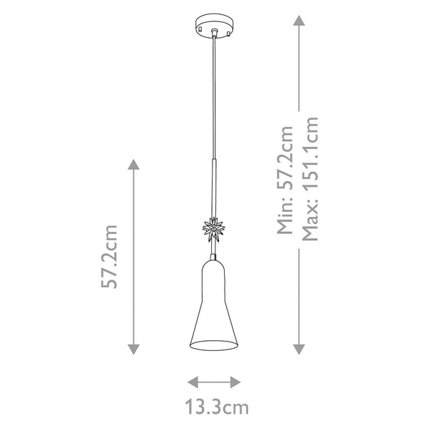 Lampa wisząca salonowa Etoile ETOILE-P-S-MB czarny złoty