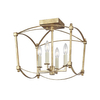Metalowa lampa sufitowa QN-THAYER-SF-ADB candles antyk złota