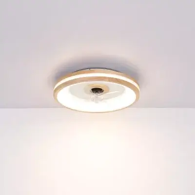Sufitowa lampa GATIAN 03650 LED 30W 2700-6500K wentylator drewniany biały