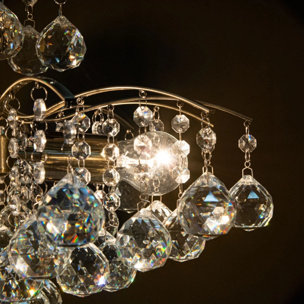 Żyrandol LAMPA wisząca Monte Carlo 6247/3 21QG Elem glamour OPRAWA crystal zwis mosiądz