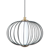 Kulista lampa wisząca Rabel PND-344221-1-BK LED 5W 3000K nad stół czarny