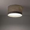 Tkaninowa lampa sufitowa LAGO 11679 do sypialni okrągła szara