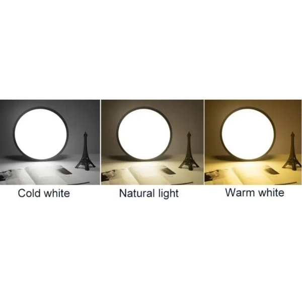 Okrągły plafon do salonu Abigali-MD1001-30-BW-W LED 20W 3000K biały