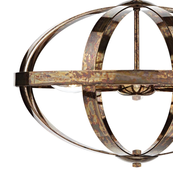 Okrągła lampa wisząca retro SYMBOL SYM0364 miedziany