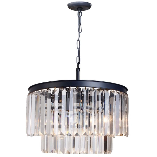 Okrągła lampa wisząca CGHEREFALL30 glamour na łańcuchu stal