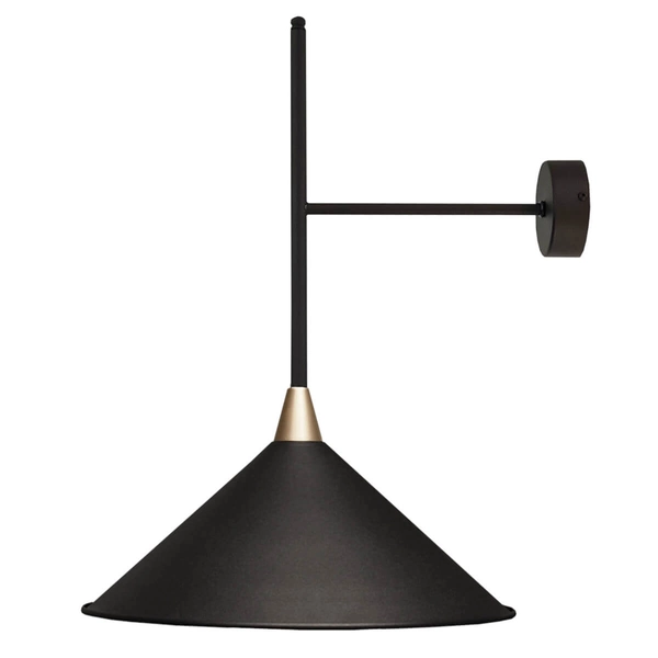 Ścienny kinkiet metalowy Merto 4019 Shilo loftowa stożek czarna