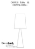 Lampa stołowa Conus 108597 Markslojd nowoczesna abażur biały czarny