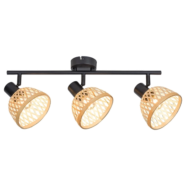 Ruchome reflektorki Rattan 3135 2-punktowa lampa natynkowa brązowa