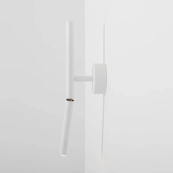 Regulowany kinkiet ścienny Stick 1084C Aldex metalowy biały