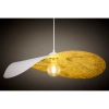 Wisząca falowana lampa LEAF biała złota 1xE27 kapelusz 41921