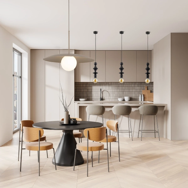 Glamour pojedyncza lampa zwis Tower 10871 nad stół czarny