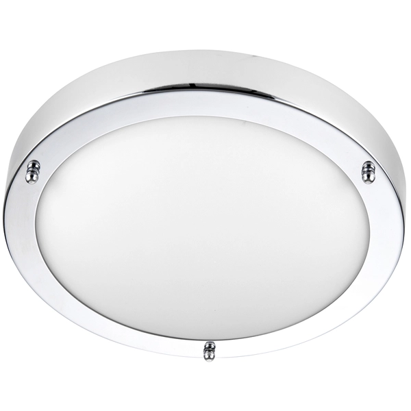 Okrągły plafon Portico 54676 Saxby łazienkowy LED 9W 4000K IP44 chrom