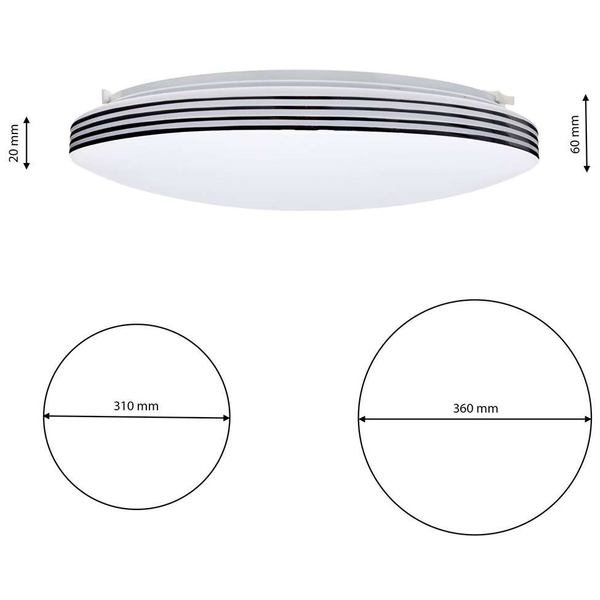 Plafon LAMPA sufitowa SIENA ML262 Milagro okrągła OPRAWA LED 30W 3000-6000K z pilotem biała