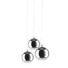 Wisząca lampa jadalniana Silver Ball kaskada nad stół chrom