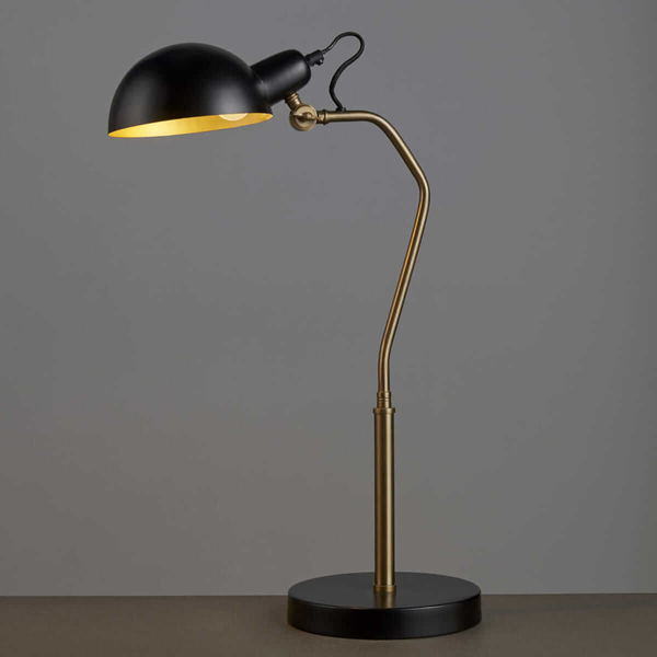 Biurkowa lampka do gabinetu Largo 95478 Endon aluminiowa czarna mosiężna