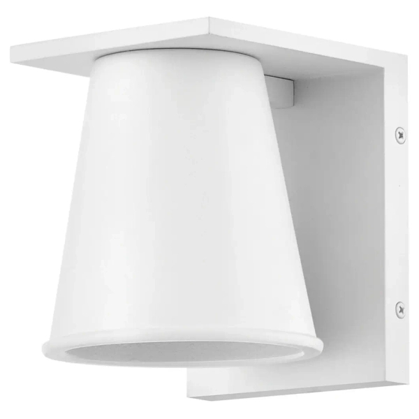 Minimalistyczna lampa na ścianę Hans HK-HANS-S-WHT stożek IP44 biała