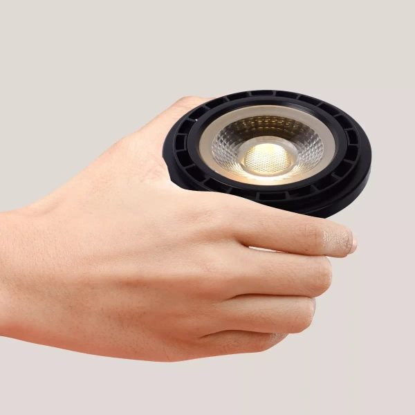 Okrągła żarówka LED 49041/12/30 Lucide GU10 12W 2200-3000K 820lm czarna