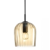 Wisząca szklana lampa 22116 do sypialni szampański czarny