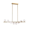 Molekułowa lampa wisząca MOLECULA NOW-10883P8 złota biała 8xG9 kule
