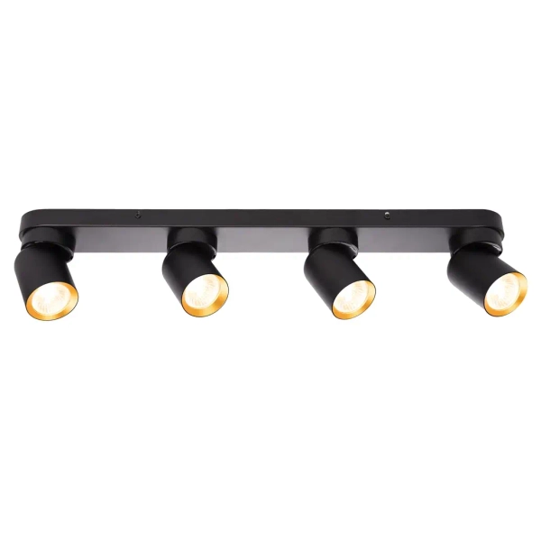 Loftowa sufitowa regulowana lampa ANDY ML9939 do salonu czarno złoty