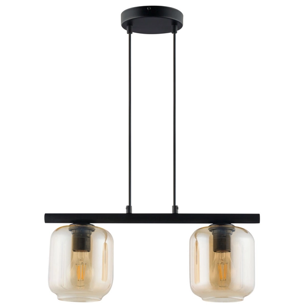 LAMPA wisząca GLOSS 32251 Sigma szklana OPRAWA loftowa ZWIS czarny bursztynowy