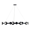 Industrialny żyrandol do salonu Palta KL-PALTA9-BK ring metalowy czarny