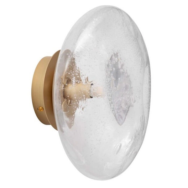 Kinkiet ścienny do jadalni NAYARIT LE44933 bańka szklana złota
