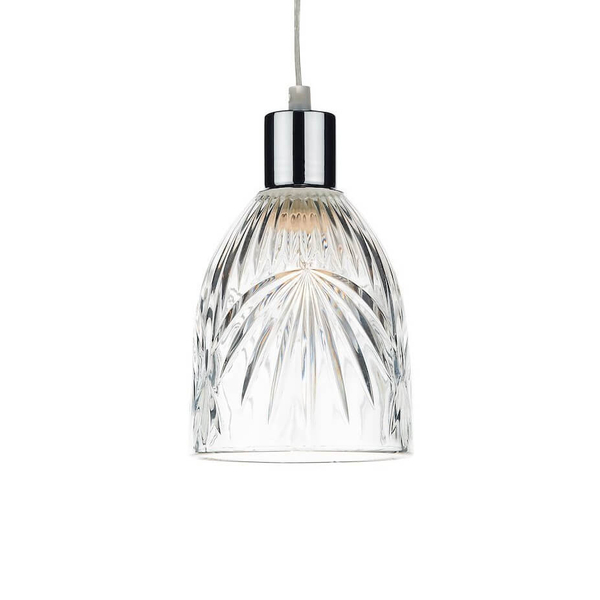 Szklany klosz do lampy wiszącej MOTIF MOT6508 przezroczysty srebrny