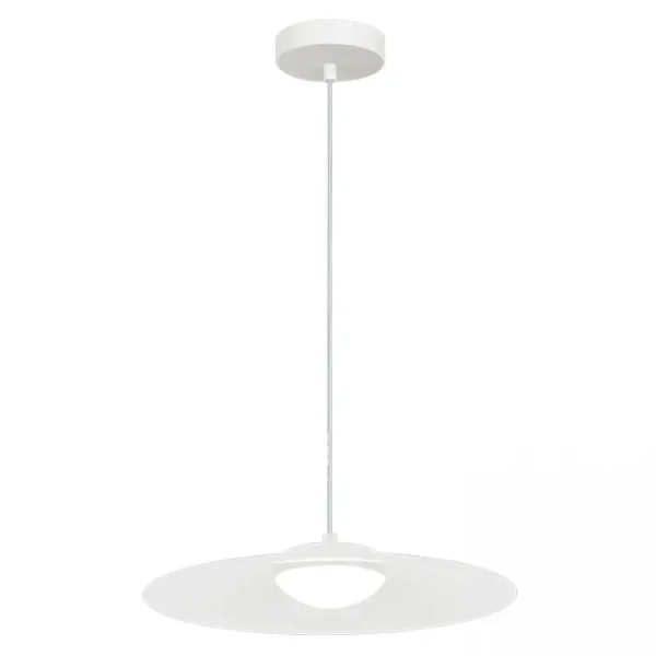 Minimalistyczna ledowa wisząca lampa 22129 LED 12W 3000K spodek biały