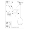 Wisząca lampa sypialniana SL.0848 ceramiczna nad łóżko biała