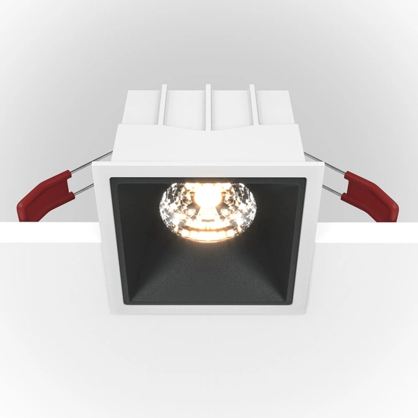 Lampa wpuszczana Alfa DL043-01-15W3K-SQ-WB LED 15W 3000K biały czarny