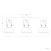 Sufitowa lampa z regulacją Retro ABR-RRO-C-3XE14 Abruzzo czarny złoty