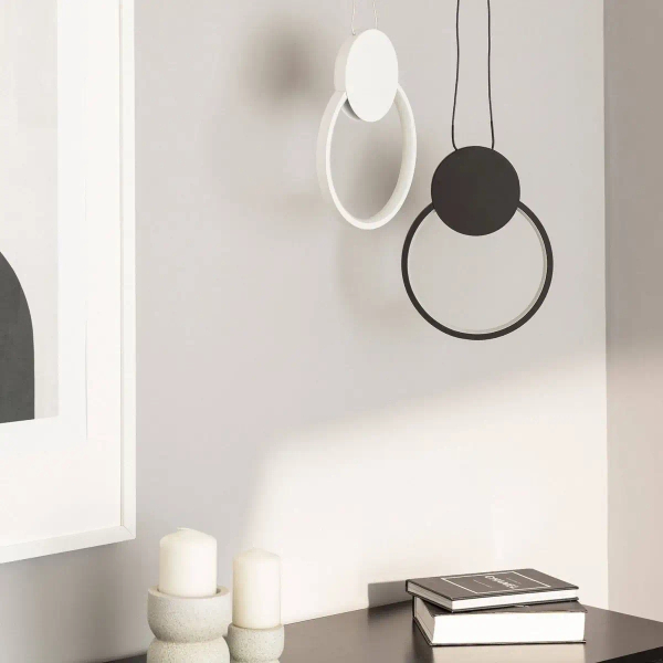 Pierścieniowa lampa wisząca Totti ABR-LWTIT-B LED 10W 3000K metalowa biała