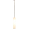 Szklana lampa wisząca CGKLOKP Copel zwis tuba biała złota