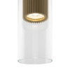 Szklana lampa wisząca Dynamics MOD326PL-01MG podłużna mosiądz