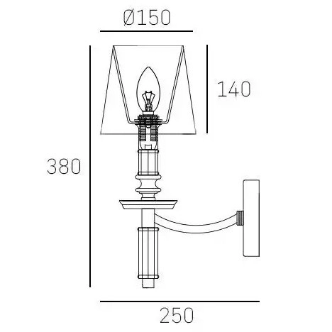 Ścienna LAMPA abażurowa SIENA W01315WH NI Cosmolight klasyczny kinkiet z kryształkami do przedpokoju biały