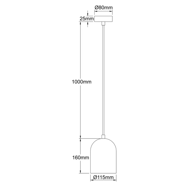 Pojedyncza lampa zwisająca Nilo LP-0110/1P GD do salonu złoty