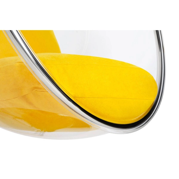 Nowoczesny fotel do pokoju Bubble Stand JH-200.36W żółty chrom